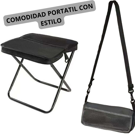 Taburete plegable portátil con bolsa de transporte