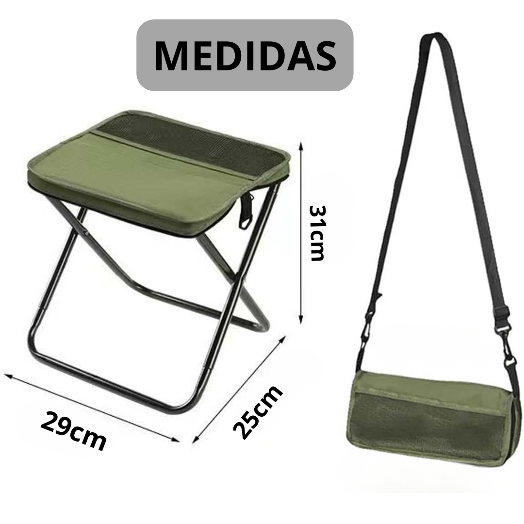 Taburete plegable portátil con bolsa de transporte