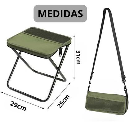 Taburete plegable portátil con bolsa de transporte